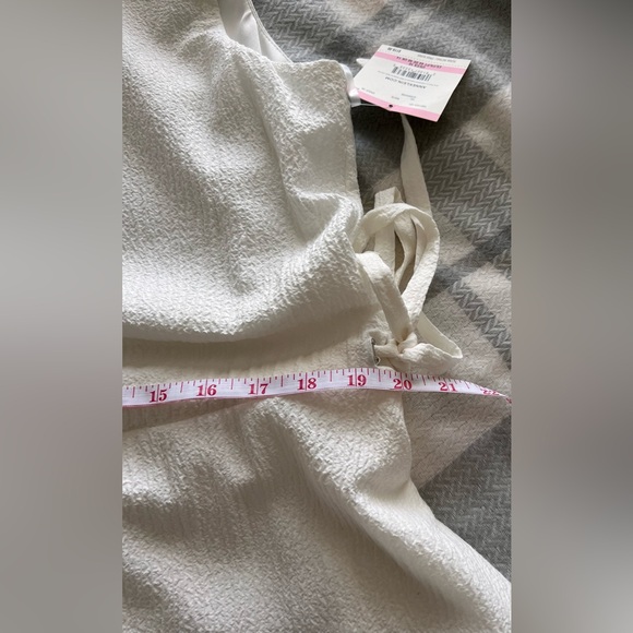 NWT - Anne Klein White Sleeveless Mid-Calf Tie Waist Dress - Picture 16 of 16